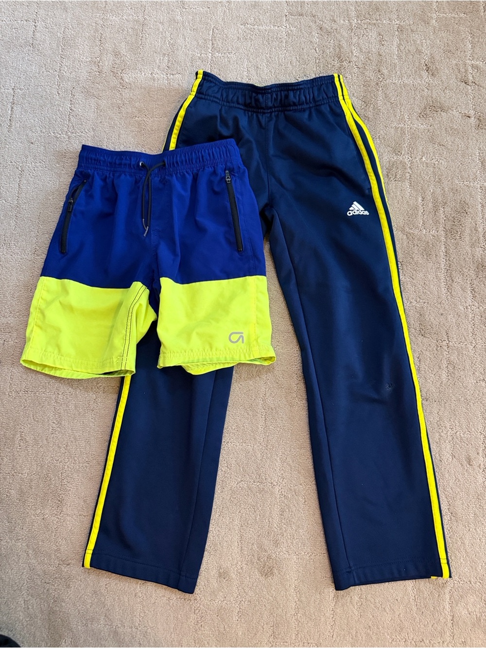 adidas boys track pants & Gap shorts size small